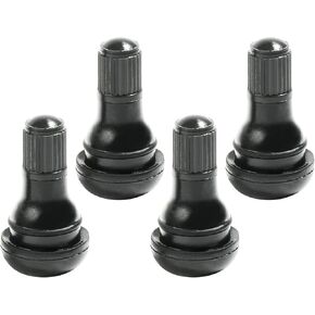 YAKEFLY 4PCS Tire Valve Stem Rubber Snap-in Valves,TR412 TR413 Tubeless Tire Valve Stems,Motorcycle Valve Stem,Wheel Valve Stems,Universal Rubber Tire Valve Stems (TR412-4PCS)