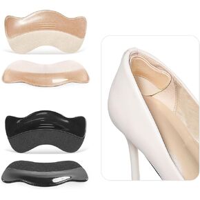 Heel Pads for Women & Men, Heel Grips Liner Cushions Inserts for Shoes Too Big, Heel Protectors for Shoes Filler Improved Shoe Fit and Comfort, Stop Heel Slip and Blister Prevention (2 Pairs)