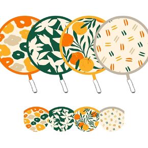 4 Pack Purple Mandala Pattern Folding Hand Fans, Compact Purse Fans for Women, Stowable Handheld Fan for Concert, Travel, Indoor & Outdoor Activities (Purple Mandala in Kuwait