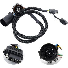 43 Inches USCAR 7 Pin to 4 Pin Harness Trailer Extension Wiring Connector - for Redline LED Tailgate Light Bar w/Reverse Wire, Fit for Trucks, Pickups, Trailers