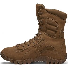 Tactical Research Khyber TR550WPINS 8 Inch Combat Boots For Men - Army OCP ACU Lightweight Waterproof and 400g Insulated Coyote Brown Leather With Vibram Ibex Outsole