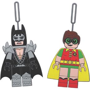 IQ LEGO Batman Movie Glam Rocker Batman and Robin Silicone Bag Tag Bundle