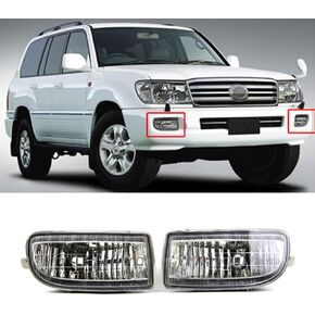مصابيح الضباب ل Toyota Land Cruiser FJ100 1998-2007 الوفير الأمامي لضوء القيادة OE عدسة صافية مع 9006 لمبة هالوجين