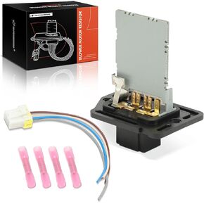 A-Premium HVAC Blower Motor Resistor with Wire Harness Kit Compatible with Hyundai & Kia Vehicles - Elantra 2007-2013, Sonata 2006-2014, Santa Fe, Optima, Sorento, Forte, Forte5, Forte Koup, Sedona