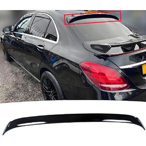 Rear Window Roof Spoiler Visor Wing Compatible with Mercedes C-Class C300/ C350e/ C400/ C450/ C43/ W205 Sedan 2015-2021 Sport Gloss Black Exterior Accessories