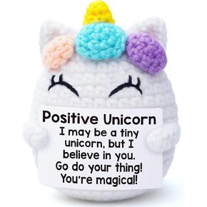 Funny Unicorn Gifts for Women - Birthday Graduation Gifts for Girls Her Friends, Unique Small Cute Stuff Things Emotional Cheer Up Support Positive Message Handmade Crochet Animals Gift, Potato Pickle