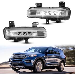 Nixon Offroad Fog Light Set for 06-10 Ford Explorer & 07-10 Ford Explorer Sport Trac w/Bulbs, Fog Light Assembly, Fog Lamp Replacement Clear Lens w/o Ironman & Sport Pkg, Eddie Bauer, Limited