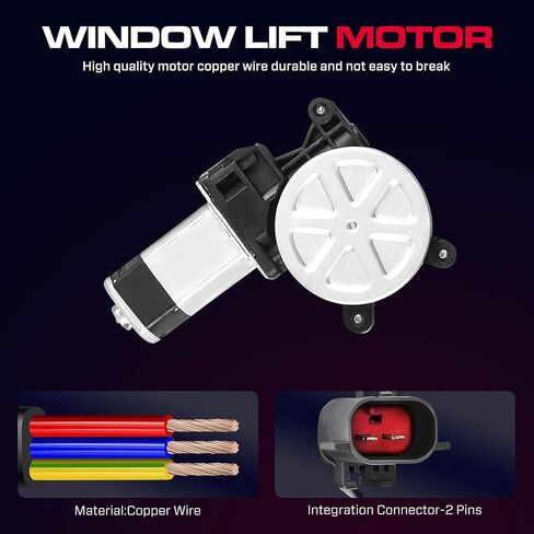 Front Driver Side Power Window Regulator with Motor (2 Pins) Fit for 2012-2015 Chevy Cruze, 2016 Chevrolet Cruze Limited, Without Auto Up and Down, 751-739 in Kuwait