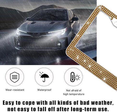 Car License Plate Frame, Sparkling Stainless Steel License Plate Frame, Bling Diamond License Plate Holder Cover for Women Men, Universal Exterior Car Accessories (Dark Purple) in Saudi Arabia