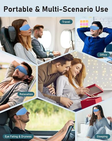 Heated Eye Mask Warm Eye Compress for Dry Eyes - USB Electric Heat Eye Mask Heating Pad for Dry Eye Relief, Stye, Blepharitis, Improve Sleep in Kuwait
