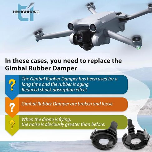 Upgrade for DJI Mini 3 Gimbal Shock Absorption Rubber for Mini 3 Pro Damper Rubber Gimbal Camera Shock Absorber Drones Accessories Parts with Repair Tools (Left and Right Rubber) in Saudi Arabia