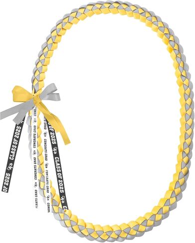 Graduation Leis 2025, Graduation Necklace Class of 2025 Ribbon Leis for Graduation Handmade Graduation Braided Necklace DIY Graduation Accessories for Women Man Grad Gift Party Supplies in Kuwait