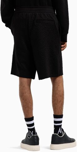 Armani Exchange Men's Allover Logo Fleece Short in Saudi Arabia