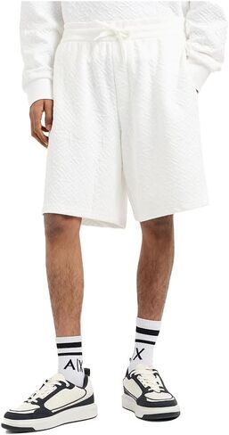 Armani Exchange Men's Allover Logo Fleece Short in Saudi Arabia