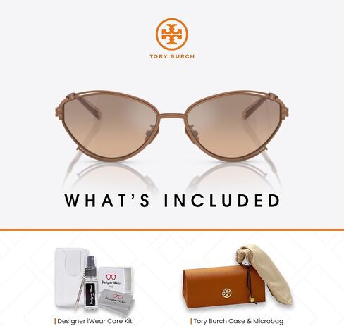 Tory Burch TY6103 Oval Sunglasses for Women + BUNDLE With Designer iWear Complimentary Eyewear Kit in Saudi Arabia