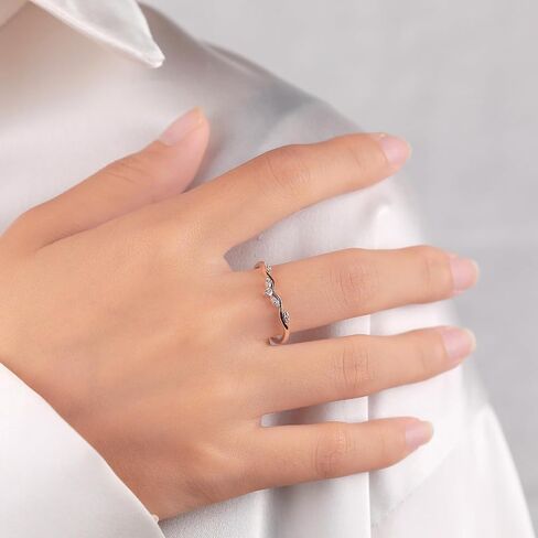 Eternity Ring for Women, 925 Sterling Silver Engagement Rings Stacking Ring Top Grade Moissanite Wedding Bands Promise Rings for Her Size 3-10 in Saudi Arabia