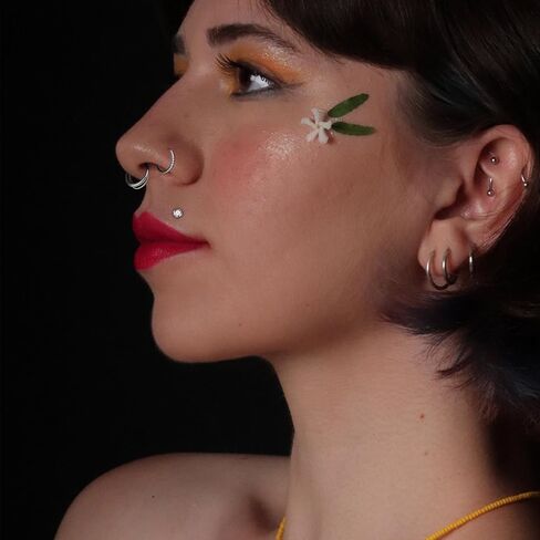 Aumeo 20G 18G 16G Nose Rings Hoops 316L Surgical Steel Double Hoop Nose Ring Septum Rings Threadless Nose Stud Tragus Helix Cartilage Daith Piercing Jewelry Silver Gold 7mm 8mm 9mm in Saudi Arabia