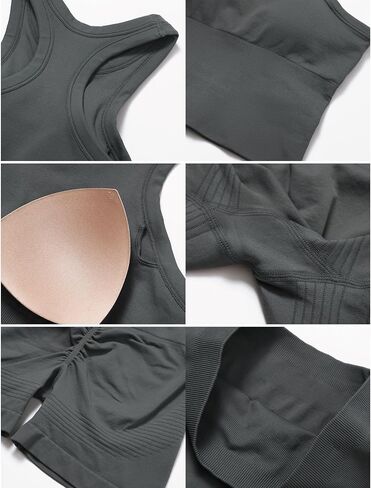 Womens Workout Sets Racer-back Tank Top Matching High Waist Biker Shorts Gym Yoga Jogger Outfits Work Out Clothes in Saudi Arabia