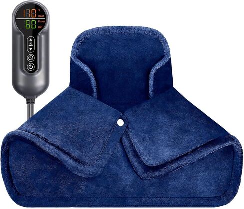 Heating Pad for Neck and Shoulders and Back, Electric Weighted Heat Pad for Pain Relief, 6 Heat Settings & Auto Shut Off Heated Wrap, Machine Washable Ultra Soft Fabric, Gifts for Women, Men, Mom, Dad in Saudi Arabia