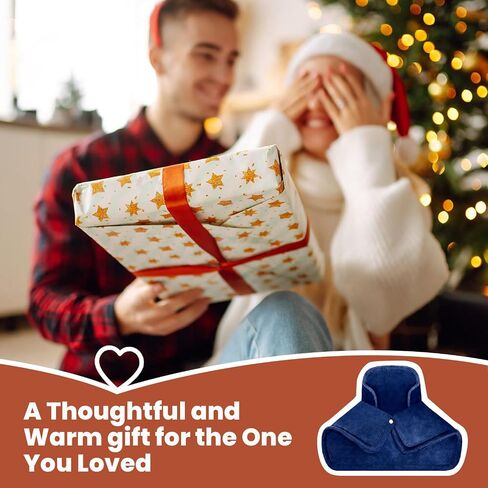 Heating Pad for Neck and Shoulders and Back, Electric Weighted Heat Pad for Pain Relief, 6 Heat Settings & Auto Shut Off Heated Wrap, Machine Washable Ultra Soft Fabric, Gifts for Women, Men, Mom, Dad in Saudi Arabia