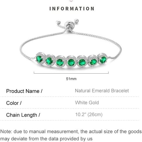 14K Gold Bracelet with Emerald Gemstone and Moissanite for Women, Bezel Design, Ideal Birthday Jewelry Gift in Saudi Arabia