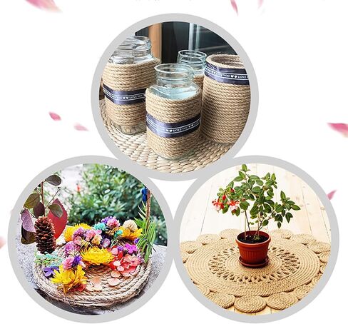 1/2 Inch x 100ft Jute Rope Natural Thick Heavy Hemp Rope Nautical Ropes Twisted Manila Rope for Crafts, Climbing, Bundling,Anchor, Hammock, Nautical, Cat Scratching Post, Tug of War, Decorate in Saudi Arabia