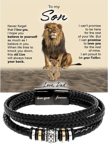 To My Son Bracelet - Birthday Gift For Son With Message Card and Box in Saudi Arabia