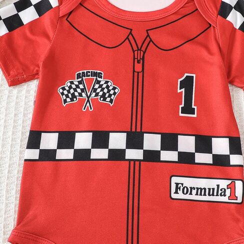 Baby Boy 1st Birthday Outfit One Year Old Birthday Clothes First Birthday Race Car Driver Bosysuit in Saudi Arabia