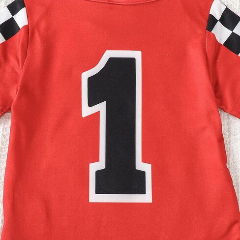 Baby Boy 1st Birthday Outfit One Year Old Birthday Clothes First Birthday Race Car Driver Bosysuit in Saudi Arabia