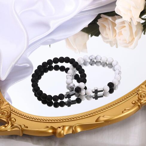 I Love You Beaded Cross Bracelet, Matching Bracelets for Couples Gifts for Him Christian Bracelets for Women, Love Bracelet Relationship Bracelets His & Her Valentine'S Day Cool Bracelets With Cross in Kuwait