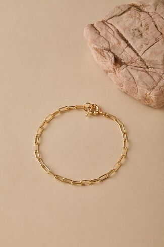 Thick Chain Bracelet for Women 14K Gold Plated Vintage Dainty Statement Chain Bracelet in Saudi Arabia