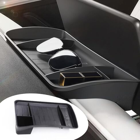 YHCDSEA لعام 2017-2023 Tesla Model 3 و 2020-2024 Tesla Model Y Center Console Organizer Behind Screens Storage Box Dashboard Hidden Trans Exclseories (2017-2023 M3/2020-2024 MY) in Kuwait