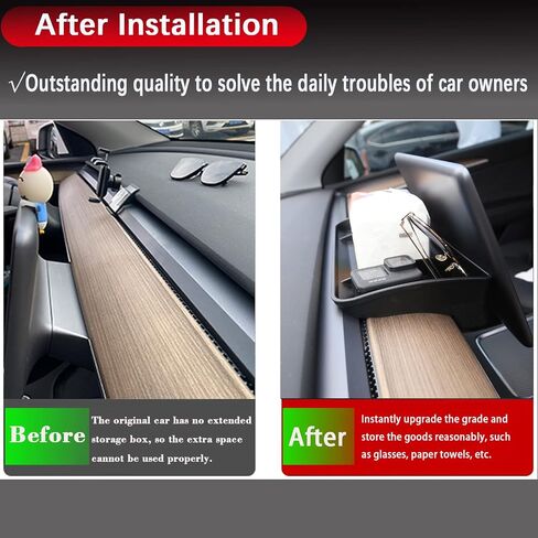 YHCDSEA لعام 2017-2023 Tesla Model 3 و 2020-2024 Tesla Model Y Center Console Organizer Behind Screens Storage Box Dashboard Hidden Trans Exclseories (2017-2023 M3/2020-2024 MY) in Kuwait