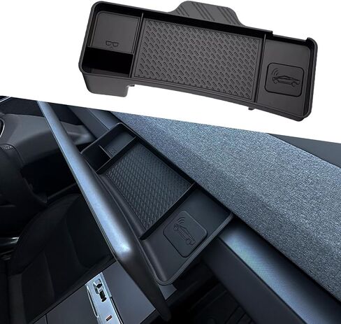 YHCDSEA لعام 2017-2023 Tesla Model 3 و 2020-2024 Tesla Model Y Center Console Organizer Behind Screens Storage Box Dashboard Hidden Trans Exclseories (2017-2023 M3/2020-2024 MY) in Kuwait