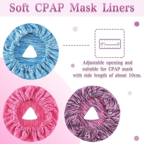 بطانات قناع Tudomro 6 CPAP لغطاء الوجه الكامل ، يغطي قناع الوسادة الناعم القابل لإعادة الاستخدام زيوت الوجه والرطوبة (لون مشرق) in Kuwait
