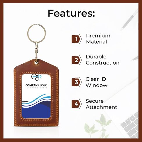 Genuine Leather Luggage Tag – Durable Bag Tag for Suitcases, Travel Luggage Tags for Gift Bags, Suitcase Tags, and Accessories, Perfect Travel ID Holder (Brown) in Saudi Arabia