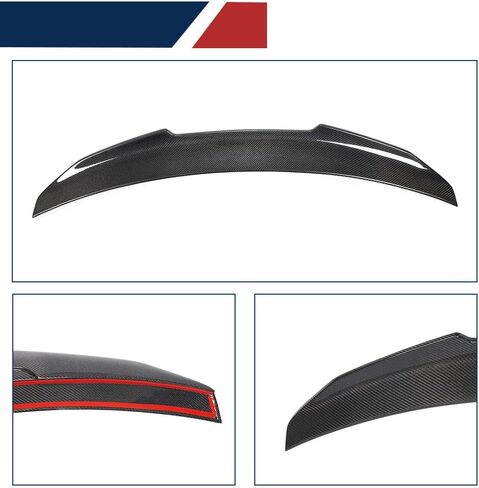 Carbon Fiber Trunk Spoiler Compatible with 2017-2024 Audi A4 S4 B9 Sedan Exterior Duckbill Spoiler Trunk Tail Deck Lid Wing Lip Factory Outlet (Style B) in Kuwait