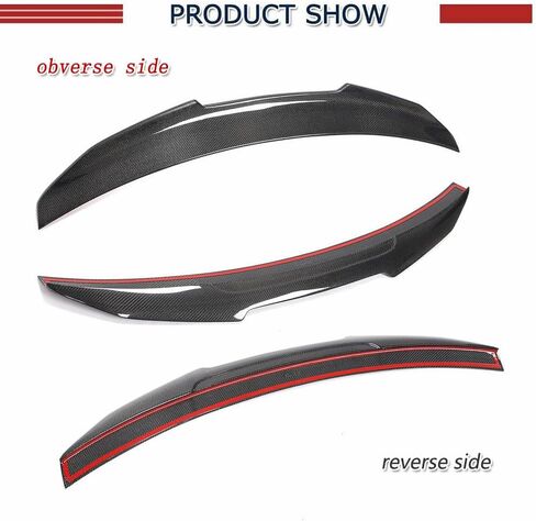 Carbon Fiber Trunk Spoiler Compatible with 2017-2024 Audi A4 S4 B9 Sedan Exterior Duckbill Spoiler Trunk Tail Deck Lid Wing Lip Factory Outlet (Style B) in Kuwait