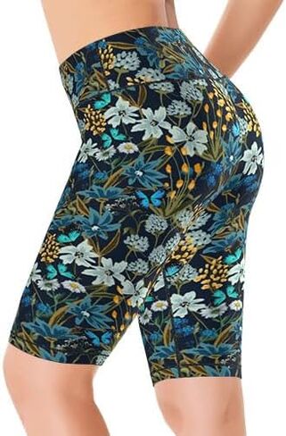 Novelty Cute Women's Tummy Control Biker Shorts High Waisted Athletic Workout Running Shorts in Kuwait