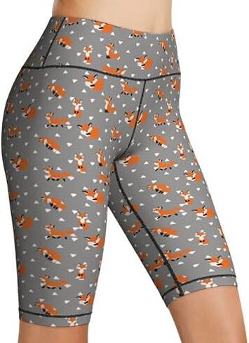 Novelty Cute Women's Tummy Control Biker Shorts High Waisted Athletic Workout Running Shorts in Kuwait