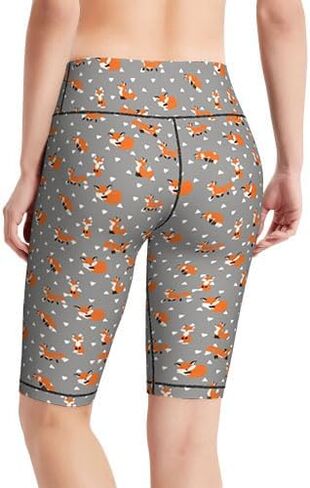Novelty Cute Women's Tummy Control Biker Shorts High Waisted Athletic Workout Running Shorts in Kuwait