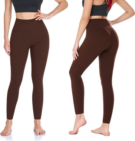 we fleece High Waisted Leggings for Women - Full Length Buttery Soft Yoga Pants for Women Workout Tights in Saudi Arabia