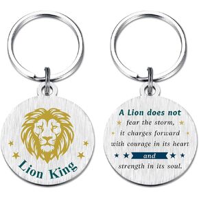 EE&YU Lion King Keychain Men Women - Lion Lover Birthday Mothers Day Fathers Day Key Chain Gifts Merchandise Stuff for Boys Girls