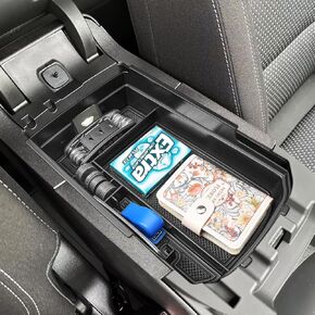 Center Console Organizer Tray Compatible with GMC Terrain 2018-2024 Accessories, Middle Console Organizer for Terrain 2024 2023 Armrest Storage Box Coin Holder, Black