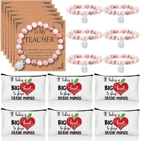 Tondiamo 6 Sets Team Employee Appreciation Gifts Nurse Week Gifts Include 6 Appreciation Bracelets 6 Cards 6 Canvas Makeup Bags Sometimes You Forget That You Are Awesome Presents for Coworker Teacher