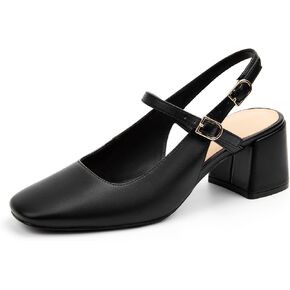 Womens Mary Jane Chunky Low Heels Pumps Square Toe Buckle Strap Wedding Party Dress Shoes