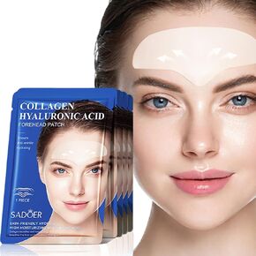 YP 5 Pieces Collagen Hyaluronic acid Anti Forehead Wrinkle Patches Skin Smoothing | Non-Invasive Solution | Improve Skin Texture & Elasticity | Compatible with Eye Care and Facial Tapes