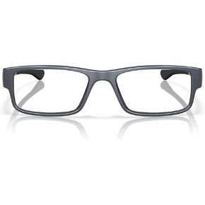 Oakley Men's OX8046 Airdrop Square Prescription Eyewear Frames, Matte Blue Steel/Demo Lens, 55 mm