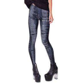 QZUnique Leggings for Women, Halloween Full-Length Printed Legging Footless Elastic Yoga Pants, Regular and Plus Size
