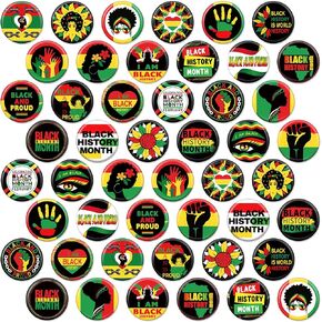 Junkin 1.6 Inch Black Lives Matter Buttons Badges Pins Bulk for Juneteenth Black History Month Party African American